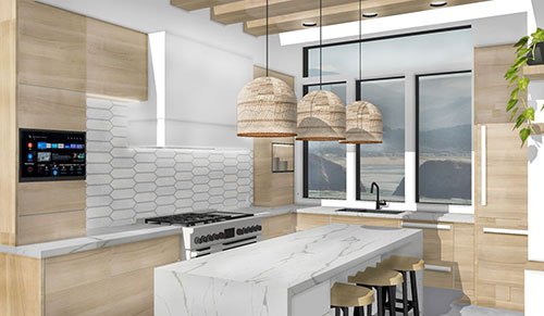Brea Holt, Class of 2022 interior design technology, award-winning kitchen design
