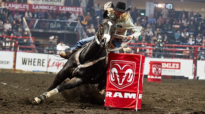 Blake Molle riding at the rodeo