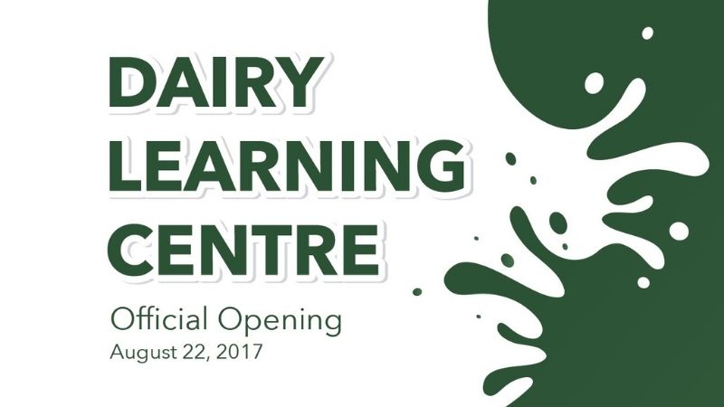 Dairy Learning Centre opening graphic