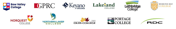 logos the 11 Alberta comprehensive community colleges