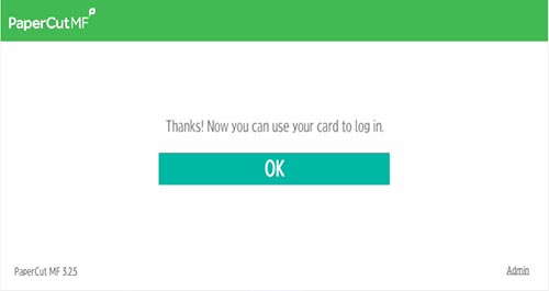 thank you message from PaperCut